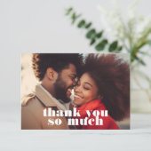 モダンはっきりした白黒 サンキューカード (スタンド正面)