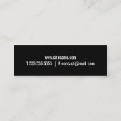 モダンはっきりした白黒 スキニー名刺 (裏面)