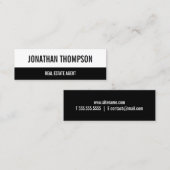 モダンはっきりした白黒 スキニー名刺 (正面/裏面)