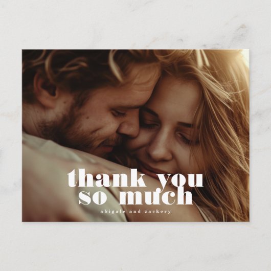 モダンはっきりした白黒 ポストカード (正面)