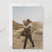 モダンはっきりした秋白黒結婚写真 招待状 (裏面)