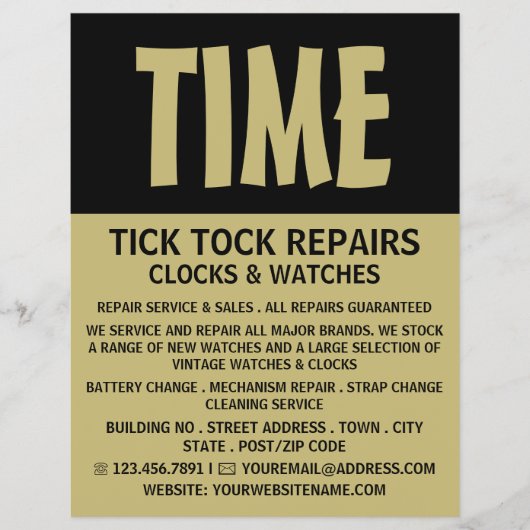 モダンはっきりした科広告医 チラシ (正面)