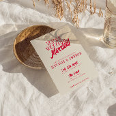 モダンはっきりした結婚カラフルファンキーユニークレトロ 招待状