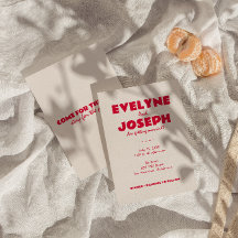 モダンはっきりした結婚カラフルファンキーユニークレトロ