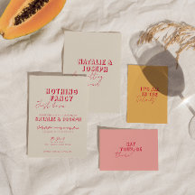 モダンはっきりした結婚カラフルファンキーユニークレトロ