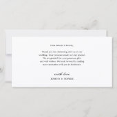 モダンはっきりした結婚タイポグラフィ2枚 サンキューカード (裏面)