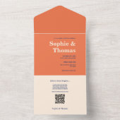 モダンはっきりした結婚タイポグラフィ オールインワン招待状 (内側)