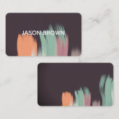 モダンはっきりした絵を描オリジナル抽象芸術脳卒中デザイン 名刺 (正面/裏面)