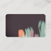 モダンはっきりした絵を描オリジナル抽象芸術脳卒中デザイン 名刺 (裏面)