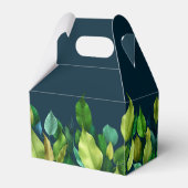 モダンはっきりした緑の深いブルー結婚の感謝 フェイバーボックス (裏面サイド)