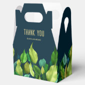 モダンはっきりした緑の深いブルー結婚の感謝 フェイバーボックス (オープン)