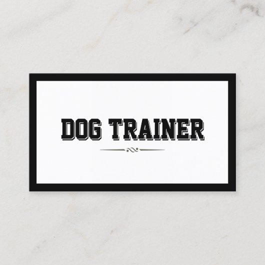 モダンはっきりした縁ど犬の訓練の名刺 名刺 (正面)