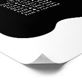 モダンはっきりした縁ど白黒結婚の ポスター (角)