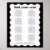 モダンはっきりした縁ど白黒結婚s ポスター (正面)