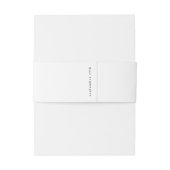 モダンはっきりした縁ど白黒結婚s 招待状ベリーバンド (裏面例)