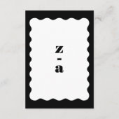 モダンはっきりした縁ど白黒詳細 エンクロージャーカード (裏面)