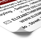 モダンはっきりした美術商ギャラリー広告ズ ポスター (角)