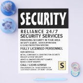 モダンはっきりした警備員の広告チラシ チラシ (シングル)