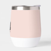 モダンはっきりした赤面ピンクモノグラム名 (左面)