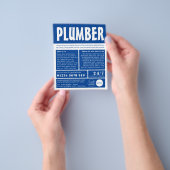 モダンはっきりした配管工広告管 チラシ (手)