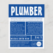 モダンはっきりした配管工広告管 チラシ (正面)