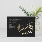 モダンはっきりした金ゴールド型21歳 招待状 (スタンド正面)