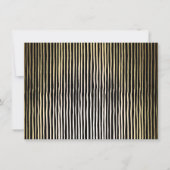 モダンはっきりした金ゴールド型70誕生日 招待状 (裏面)