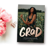 モダンはっきりした金ゴールド1号卒業 箔招待状