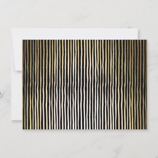 モダンはっきりした金ゴールド80誕生日 招待状 (裏面)