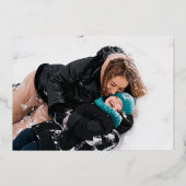 モダンはっきりした金ゴールド 箔シーズンカード (裏面)