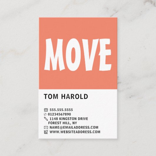 モダンはっきりした除去会社 名刺 (正面)