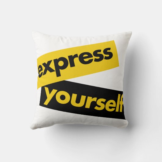 モダンはっきりした鮮やか自分の図表現 クッション (裏面)