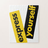 モダンはっきりした鮮やか自分の図表現 ジグソーパズル (縦)