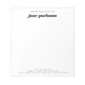 モダンはっきりした |エレガント | |のデスクから ノートパッド (正面)