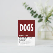モダンはっきりした、ドッグウォーカー 名刺 (スタンド正面)