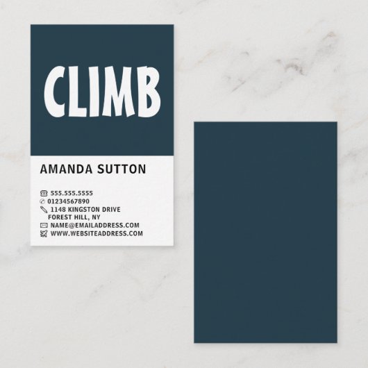 モダンはっきりした、ハイキングと登山 名刺 (正面/裏面)