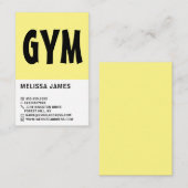 モダンはっきりした,パーソナルトレーナー,ジムインストラクター 名刺 (正面/裏面)