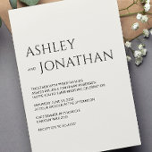 モダンはっきりした&ミニマ結婚リスト 招待状