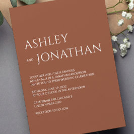 モダンはっきりした&ミニマ結婚リスト 招待状