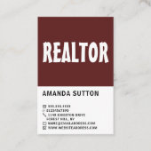 モダンはっきりした,不動産仲介業者，不動産業者 名刺 (正面)