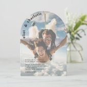 モダンはっきりした，写真，結婚s, Arch 招待状 (スタンド正面)