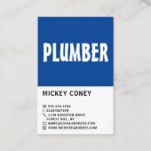 モダンはっきりした，配管設備 名刺 (正面)