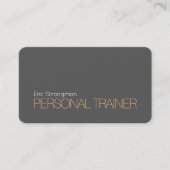 モダンはっきりした duoトーングレーオレンジ 名刺 (正面)