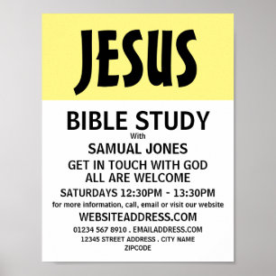 モダンはっきりしたChristian Bible Class Advert ポスター