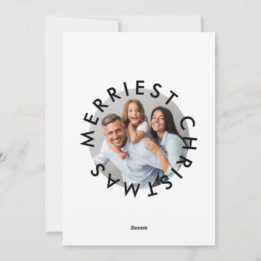 モダンはっきりしたChristmasエレガント Script Two Photo シーズンカード (裏面)