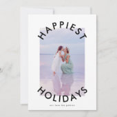 モダンはっきりしたChristmas Scriptエレガント Photo シーズンカード (正面)