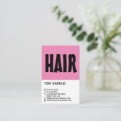モダンはっきりしたHair & Cosics 名刺 (スタンド正面)