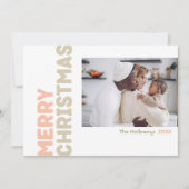 モダンはっきりしたMerry Christmas Year In Review 4 Photo シーズンカード (正面)