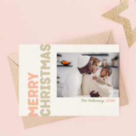 モダンはっきりしたMerry Christmas Year In Review 4 Photo シーズンカード