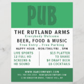 モダンはっきりしたPub/Brewery広告s チラシ (正面)